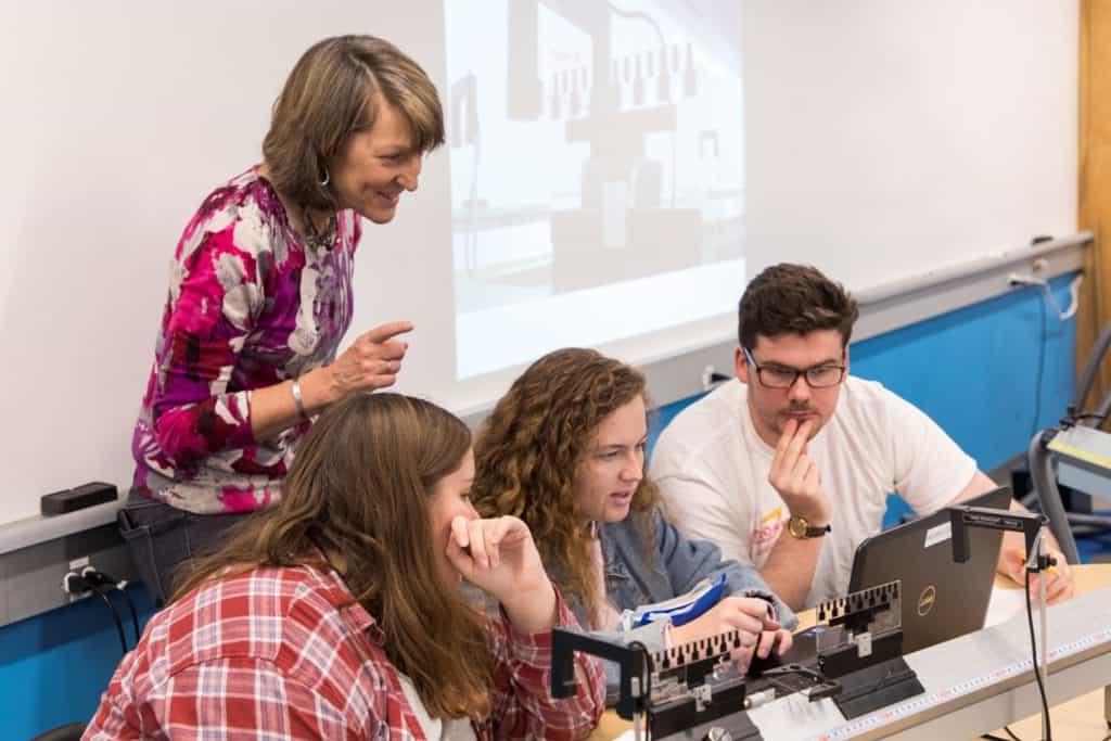 students with Prof. Walden